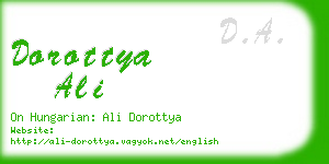 dorottya ali business card